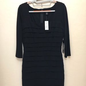 WHBM Blk Sq Neck Instantly Slimming Dress Sz 6 NWT